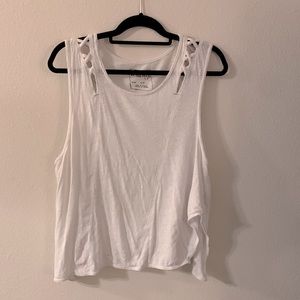 Free people tank top with braided shoulders